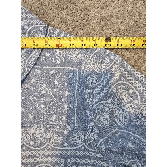 Levi's Lightweight Trucker Shirt Jacket Denim Light Blue Bandana Men's Size XL - Picture 15 of 16